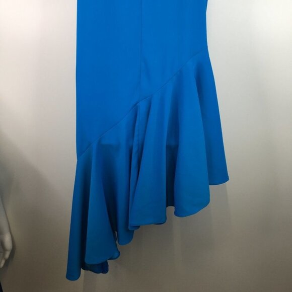 Topshop Assymetrical Blue Dress Sleeveless Size 4 - Picture 6 of 9